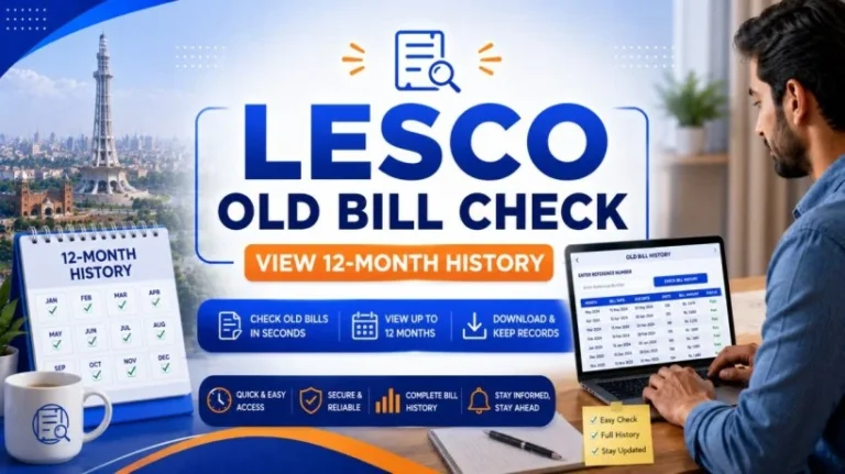 LESCO Old Bill Check 2026 – View 12-Month History by Reference Number 