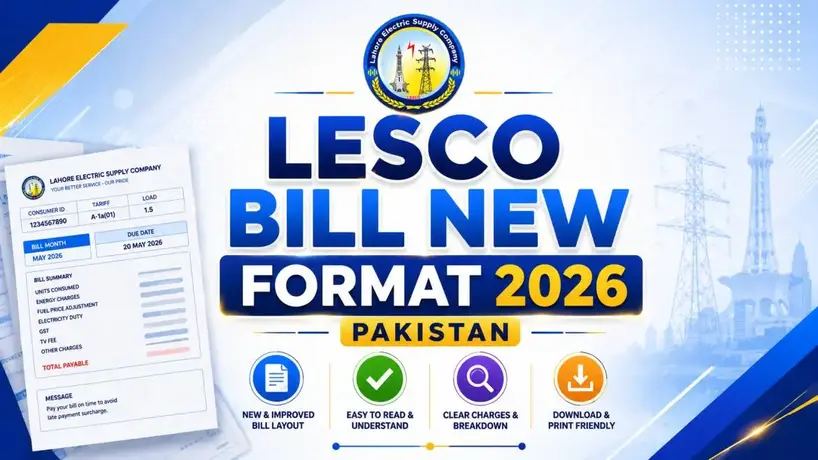 LESCO Bill New Format 2026